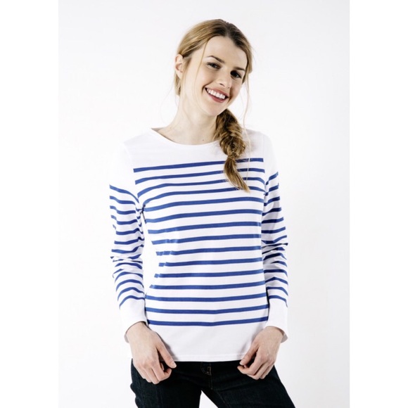 Saint James Red Naval Femme Striped 